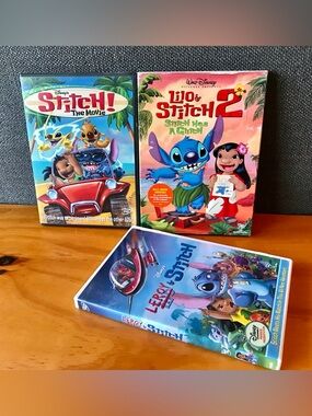 DISNEY Lot 3 Leroy & Stitch LILO & Stitch 2 Stitch The Movie DVD Animated Movies